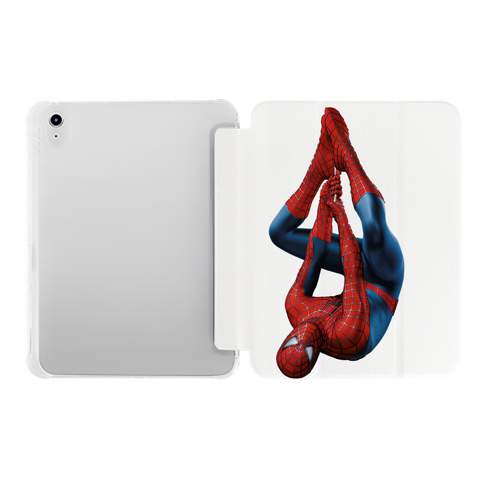 （画像用） Spider Man スパイダーマン IPad ケース ペン収納付き 三つ折りスタンド PUレザー×シリコン 対応機種9.5/10.5/10.9インチ